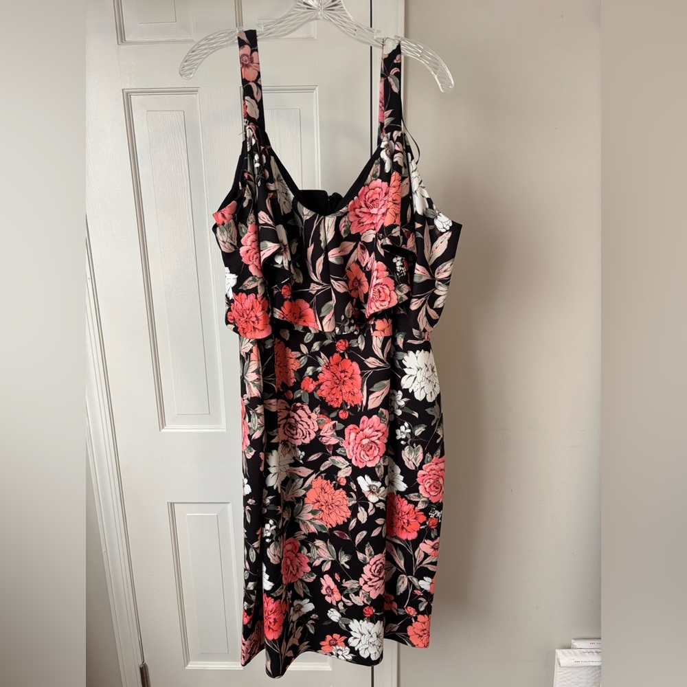 Floral Dress with Pink and Red Flowers